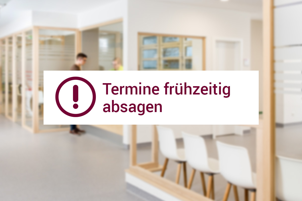Hinweisschild Honorarausfall